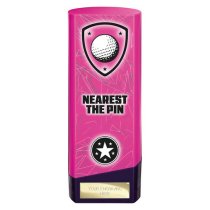 Prime Heavyweight Golf Trophy | Nearest the Pin | Pink | 190mm