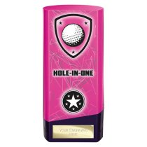 Prime Heavyweight Golf Trophy | Hole in One | Pink | 160mm