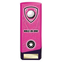 Prime Heavyweight Golf Trophy | Hole in One | Pink | 190mm