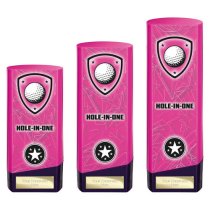 Prime Heavyweight Golf Trophy | Hole in One | Pink | 190mm