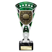 Cobra Star Golf Trophy | Green & Silver | 210mm
