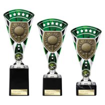 Cobra Star Golf Trophy | Nearest the Pin | Green & Silver | 210mm