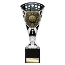 Cobra Star Golf Trophy | Silver & Black | 230mm