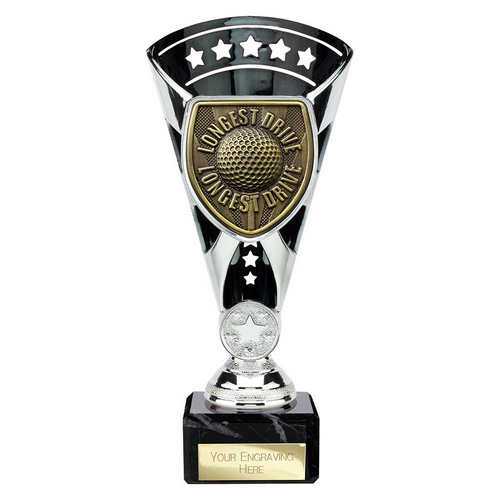 Cobra Star Golf Trophy | Longest Drive | Silver & Black | 210mm