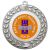 Personalised Medal | Silver | 50mm | Embossed Wreath | Features Your Badge - M9460.02