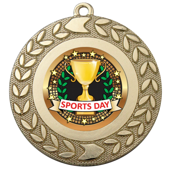 Victory Sports Day Medal | 50mm | Gold | Supplied unengraved