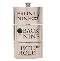 19th Hole Golfer's Flask | 3 Stacking Flasks