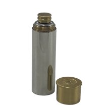 Hip Flask | Metal Shotgun Style Cartridge | 3oz | with Funnel | Gift Boxed
