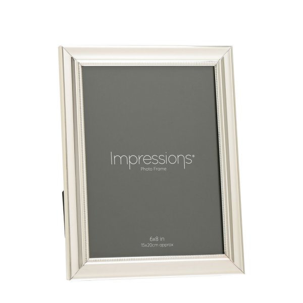 Photoframe | Silverplated | Bead Edge | 6" x 8"