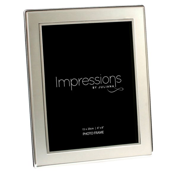 Photoframe | Silverplated | Satin Finish with bright trim | 6"x 8"