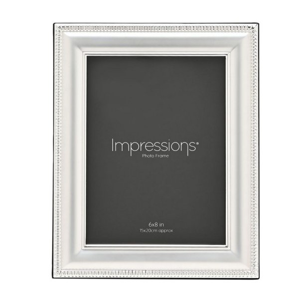 Photoframe | Silver Plated | Raised Patterned Edge | 6" x 8"