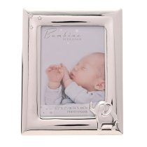 Bambino Silverplated Photo Frame with Elephant | 4" x 6"