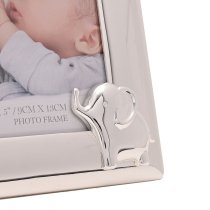 Bambino Silverplated Photo Frame with Elephant | 4" x 6"