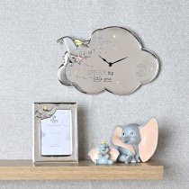 Disney Silver Dumbo Photo Frame | Fine Silver Plate | White Wooden Back | Made in Italy | 4" x 6"