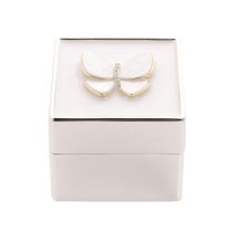 Butterfly Trinket Box | Sophia Classic Silver Plated | Enamel & Crystal Butterfly
