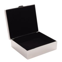 Classic Square Traditional Jewellery Box | Silverplated