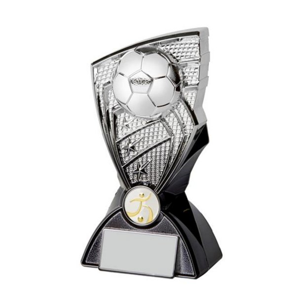 Shard Football Trophy | Silver & Black | 170mm