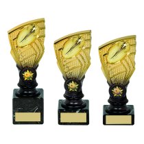 Shard Rugby Trophy | Gold & Black | Marble Based | 155mm