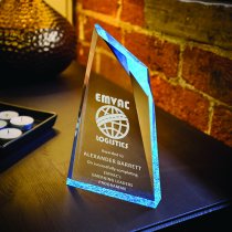 Peak Acrylic Stand Award | Red Tint | 25mm Thick | 175mm