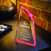 Peak Acrylic Stand Award | Blue Tint | 25mm Thick | 175mm