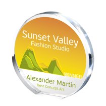 Circle Acrylic Trophy | 20mm Thick | 125mm