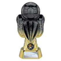 Tournament Football Trophy | Heavyweight | Black & Gold | 220mm