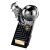 The Marauders Football Trophy | Heavyweight | Black & Silver | 190mm - PA26078B