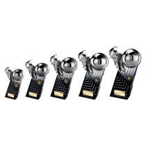 The Marauders Football Trophy | Heavyweight | Black & Silver | 220mm