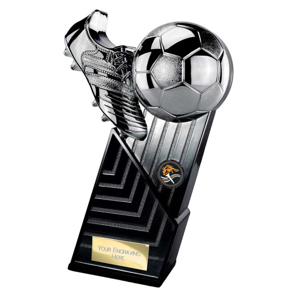 The Marauders Football Trophy | Heavyweight | Black & Silver | 280mm