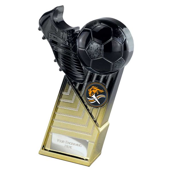 The Marauders Football Trophy | Heavyweight | Black & Gold | 160mm