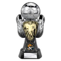 Tournament Football Trophy | Gold Shirt | Heavyweight | Black & Silver | 170mm