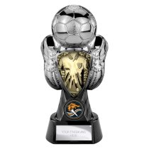 Tournament Football Trophy | Gold Shirt | Heavyweight | Black & Silver | 190mm