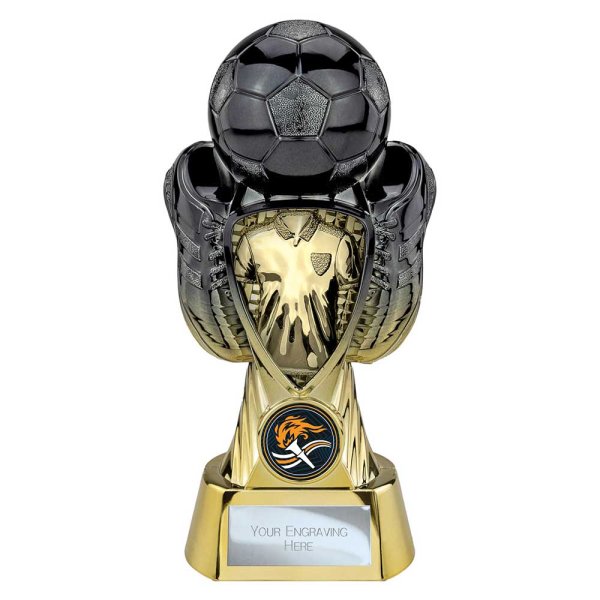 Tournament Football Trophy | Gold Shirt | Heavyweight | Black & Gold | 190mm