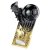 The Marauders Football Trophy | Gold Shirt | Heavyweight | Black & Gold | 245mm - PM26080D