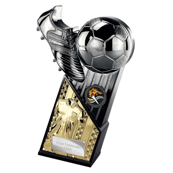 The Marauders Football Trophy | Gold Shirt | Heavyweight | Black & Silver | 190mm