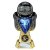 Tournament Football Trophy | Blue Shirt | Heavyweight | Black & Gold | 170mm - PX26090A