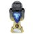 Tournament Football Trophy | Blue Shirt | Heavyweight | Black & Gold | 220mm - PX26090C