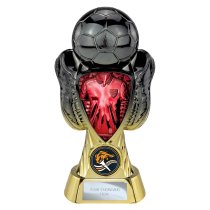 Tournament Football Trophy | Red Shirt | Heavyweight | Black & Gold | 170mm