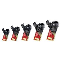 The Marauders Football Trophy | Red Shirt | Heavyweight | Black & Gold | 160mm