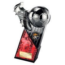 The Marauders Football Trophy | Red Shirt | Heavyweight | Black & Silver | 190mm