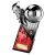 The Marauders Football Trophy | Red Shirt | Heavyweight | Black & Silver | 245mm - PX26083D