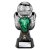 Tournament Football Trophy | Green Shirt | Heavyweight | Black & Silver | 190mm - PA26092B