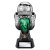 Tournament Football Trophy | Green Shirt | Heavyweight | Black & Silver | 245mm - PA26092D