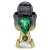 Tournament Football Trophy | Green Shirt | Heavyweight | Black & Gold | 220mm - PX26092C