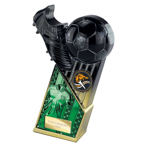 The Marauders Football Trophy | Green Shirt | Heavyweight | Black & Gold | 160mm