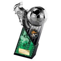 The Marauders Football Trophy | Green Shirt | Heavyweight | Black & Silver | 160mm
