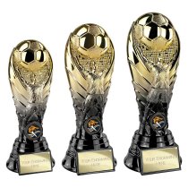 The Winning Goal Football Trophy | Heavyweight | Black & Gold | 250mm