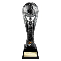 The Winning Goal Football Trophy | Black & Silver | 260mm