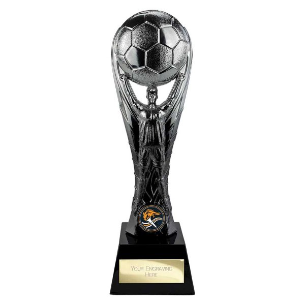 The Winning Goal Football Trophy | Black & Silver | 260mm
