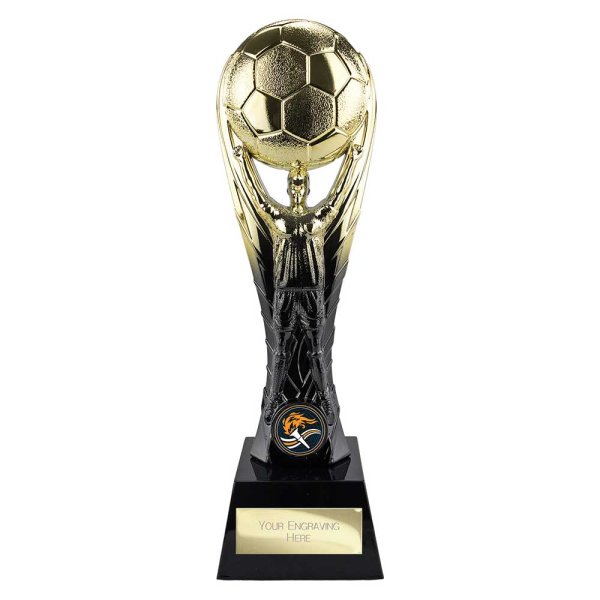The Winning Goal Football Trophy | Black & Gold | 260mm
